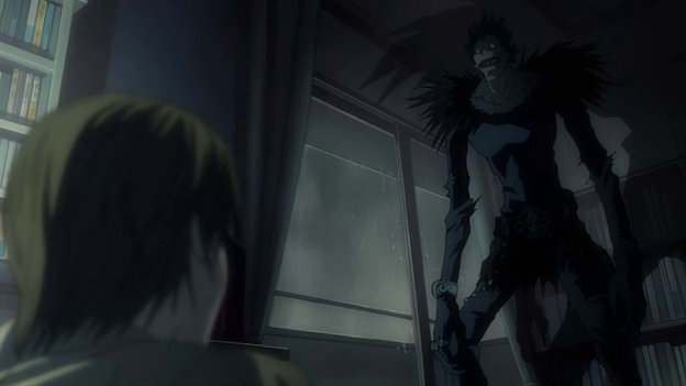 Light Yagami sees Shinigami rayuk for first time