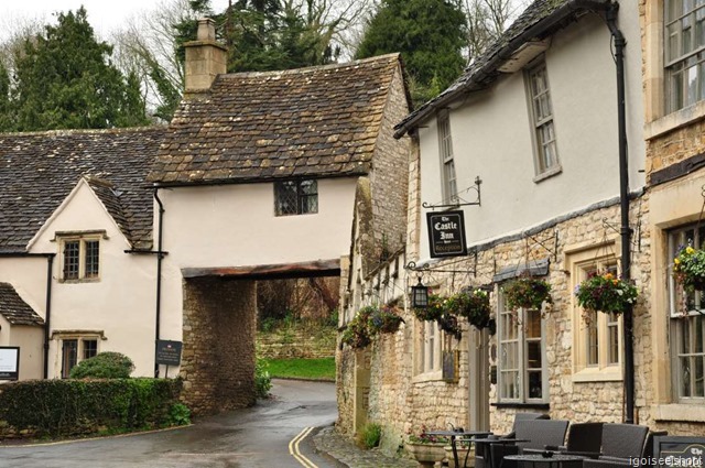 old stone houses at Castle Combe, Cotswold, England