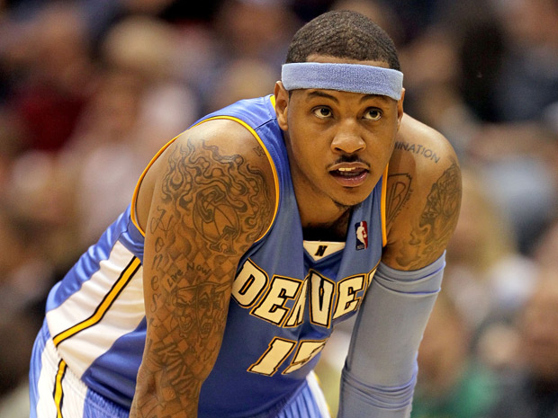 carmelo anthony tattoos. carmelo anthony tattoos on his