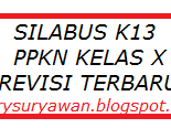 Silabus K13 PPKN Kelas X SMA Revisi Terbaru