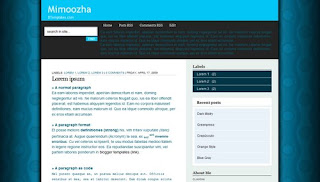 Mimoozha Dark Blue Blogger Template