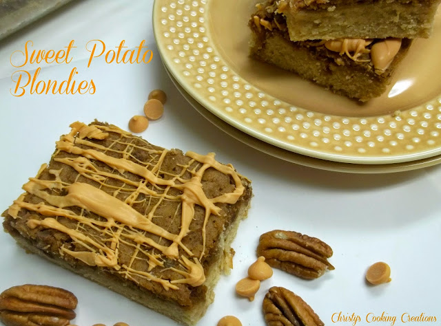 Sweet Potato topped Blondies