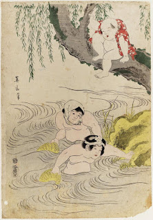 Children Playing at Fishing (Sunadori kodomo asobi)