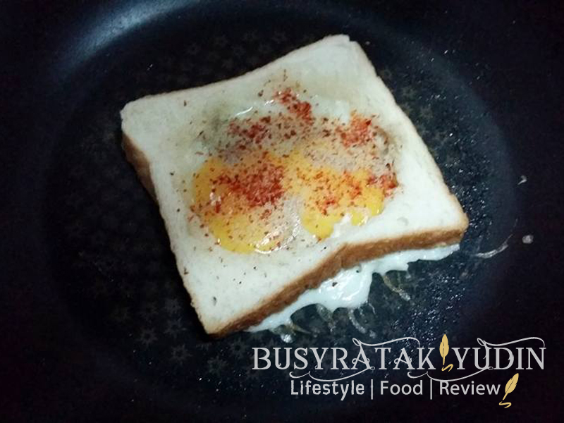 Roti Gardenia Bakar Letak Telur