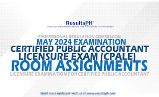 May 2024 Room Assignments Certified Public Accountant Licensure Examination (CPALE)