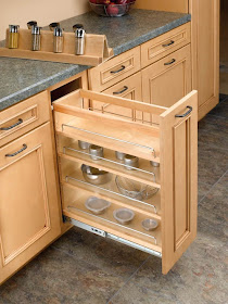 base cabinet pullout organizer with spice rack insert