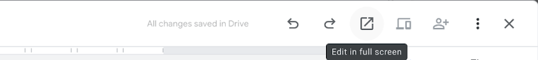 gmail - edit in full screen