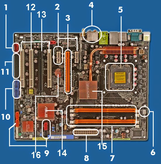 Komponen Komponen Dalam Motherboard beserta fungsinya 