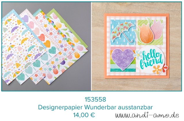 Stampin Up Designerpapier Wunderbar ausstanzbar