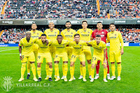 VILLARREAL C. F. Temporada 2021-22. Danjuma, Capoue, Raúl Albiol, Pau Torres, Rulli, Parejo. Aurier, Coquelin, Estupiñán, Yéremy Pino, Moi Gómez. VALENCIA C. F. 2 VILLARREAL C. F. 0. 30/10/2021. Campeonato de Liga de 1ª División, jornada 12. Valencia, estadio de Mestalla. GOLES: 1-0: 43’, Hugo Guillamón. 2-0: 77’, Carlos Soler, de penalti.