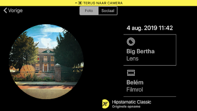 Schermafbeelding Hipstamatic-instellingen Big Bertha + Belém