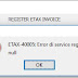 Permasalahan ETAX-40005 : Error di service registrasi null 