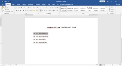 Cara Mengganti Font, Ukuran Dan Warna Teks  Microsoft Word