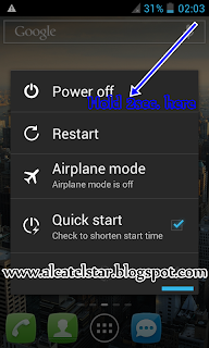 reboot into safe mode android alcatel star