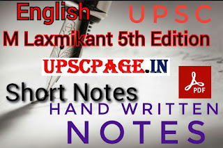 UPSC CSE M Laxmikant 5th Short Notes Free Pdf Download