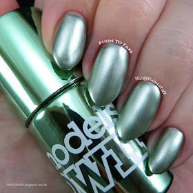 Swatch and review of Models Own Colour Chrome collection, Chrome Green