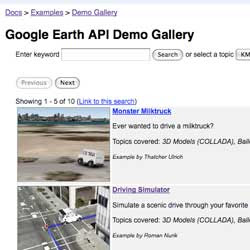 Earth API Demo Gallery Screenshot
