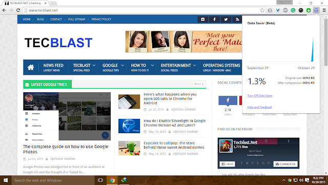 Save Data on Google Chrome for Desktop with Data Saver