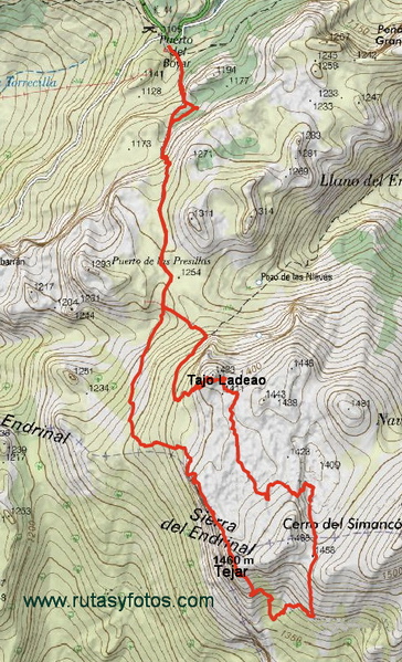 Tajo Ladeao - Lapiaces del Endrinal - Cortados del Tejar