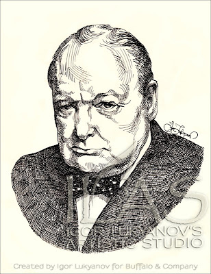 portrait de Winston Churchill