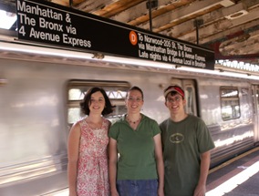 Danielle visits NYC - on the subway