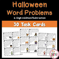  Halloween Word Problems using 2 Digit Addition and Subtraction