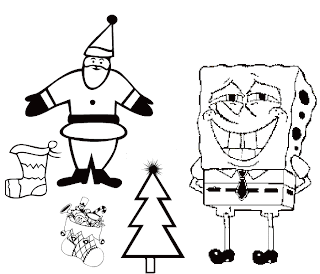 spongebob christmas coloring pages