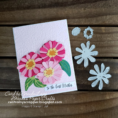 card created with Flowering Zinnias