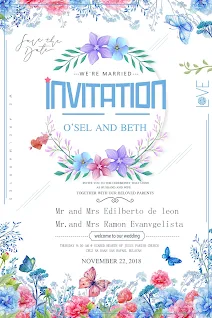 Get lovely watercolor bridal shower invitations with this free template.