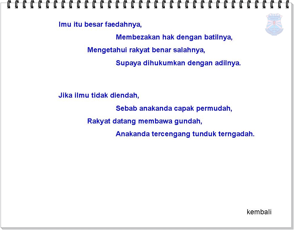 Bahasa Melayu Tingkatan 2: SYAIR NASIHAT (PENGHUJUNG 