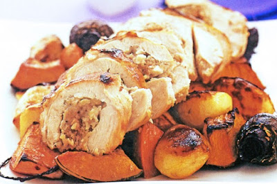 Roast turkey with redcurrant vegetables  meal ideas