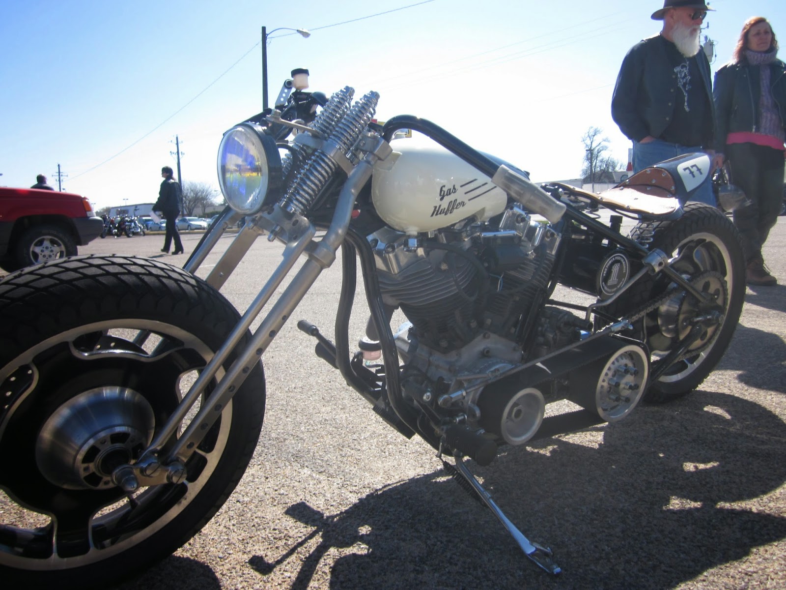 motorcycle harley vintage Harley Davidson Bobber spotted outside the Idaho Vintage Motorcycle 