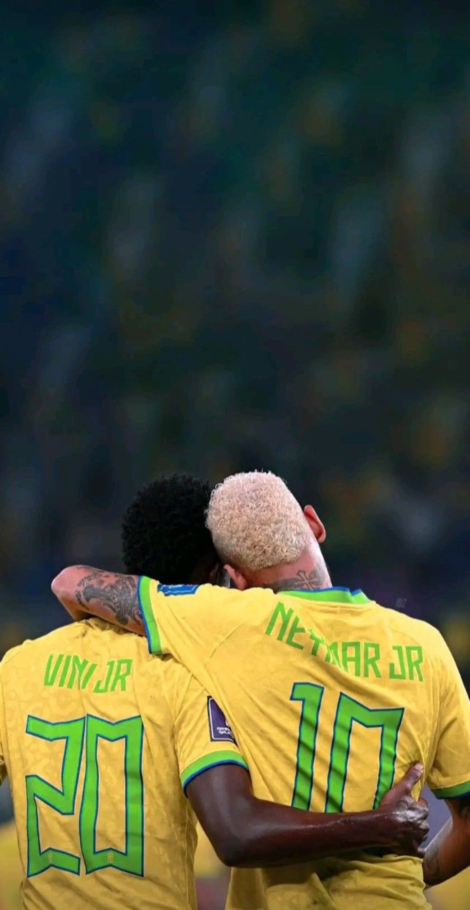 خلفية نيمار و فينيسيوس جونيور مع منتخب البرازيل بجودة HD