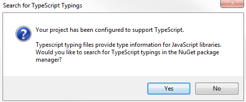search for typescript typings