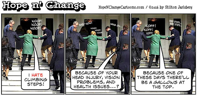 obama, obama jokes, political, humor, cartoon, conservative, hope n' change, hope and change, stilton jarlsberg, hillary, health, stairs, diazepam, epilepsy, huma, confused