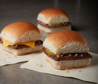 A trio of White Castle Sliders.