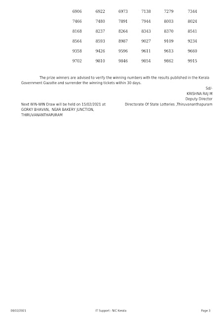 LIVE Kerala Lottery Result 08-02-2021 Win Win W-602 Results Today win-win-w-602-lottery-result-08-02-2021 Win Win Lottery Result,Today Lottery,Weekly