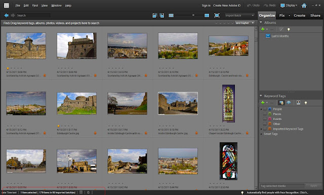 Recently I saw one post on Adobe Forums where one of our elements friend was not able to find his files which were imported two months back. Since there can be multiple reasons of files missing in a catalog, so it was not an easy task to guess what all could have caused this. Here I would want to share few basic things that give information about files in a catalog, how they are shown in different views, count, hiding some particular files etc.Here is some information which may be helpful for troubleshooting problems of not finding files...Status bar highlighted by red rectangle is are where number of files in a catalog are shown and also it gives some information about number of files being shown out of total number of files in a particular Catalog !!!In Import Batch and Thumbnail views, all the files are shown unless anything is changed through View Menu. We shall discuss more about View Menu with screen-shots below..This image shows folder-view and in folder we only see files from a particular folder which is selected on left side.At times we mark files as hidden inside Organizer and there is no relation between the status of file on Windows... So in case there are hidden files in Organizer, they can be seen by checking option - 'Show All Files'...There is another option where we can filter a particular type of file format. Eg. - There may be a need to see only videos in Catalog, just go to View Menu and uncheck all except Video. IN case you want to see, check all of them !!!I will try to add other variable things in Organizer which can impact visibility of files inside a particular Catalog !!