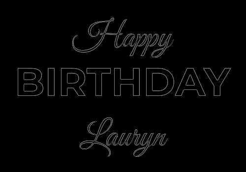 Happy Birthday Lauryn (Animated GIF)