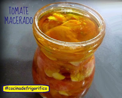 Tomate macerado en ajo y aceite #cocinadefrigoifico