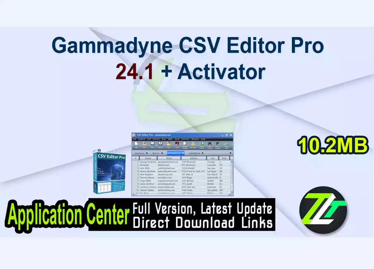 Gammadyne CSV Editor Pro 24.1 + Activator