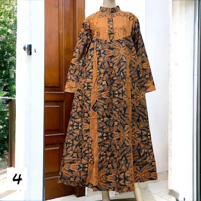 fashion batik gamis elegan bahan katun