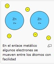 Resultado de imagen para CARACTERISTICAS Y EJEMPLOS DEL ENLACE METALICO