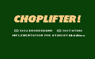 Choplifter jogo de helicoptero fliperama grátis para Atari