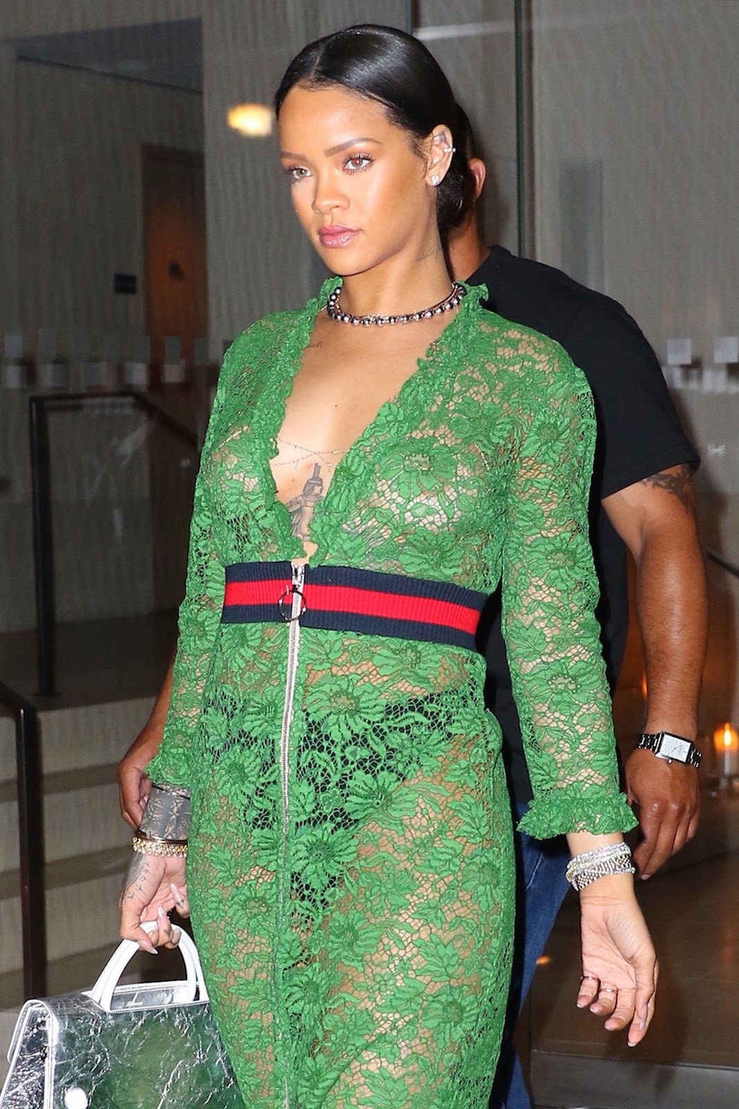 Rihanna Goes Braless, Exposes Nipples in Completely See-Through Dress