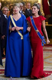 Queen Letizia in Carolina Herrera dress