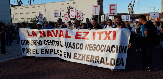 manifestación trabajadores de La Naval