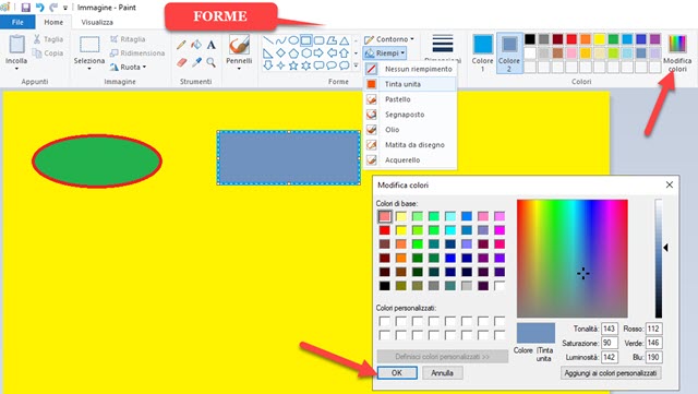 creare un disegno con Paint