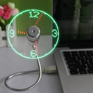 usb led clock fan best cool gadget puducherry