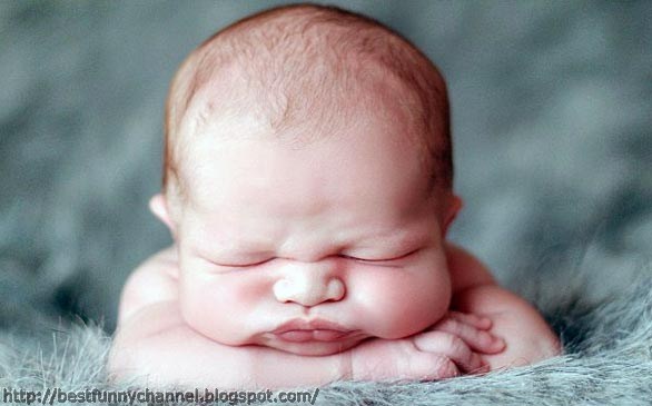 Funny sleeping baby.